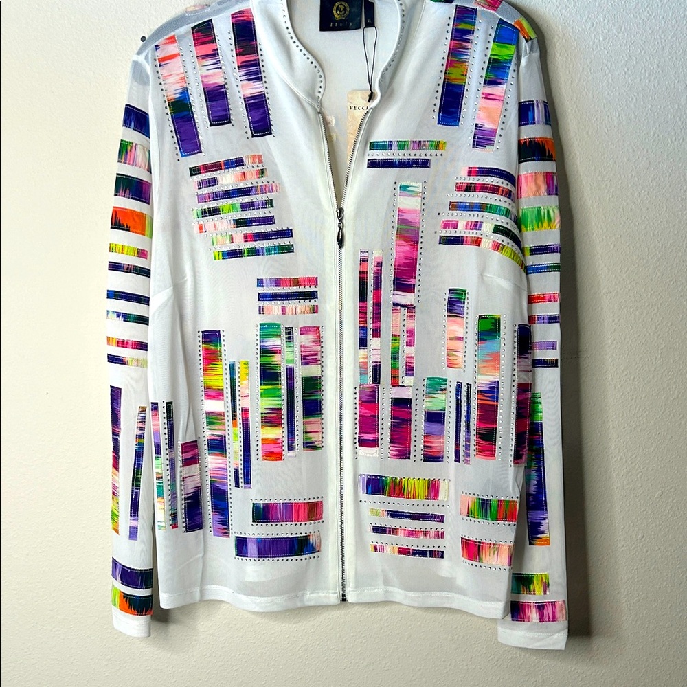 Colorful Geometric Patterned Jacket
